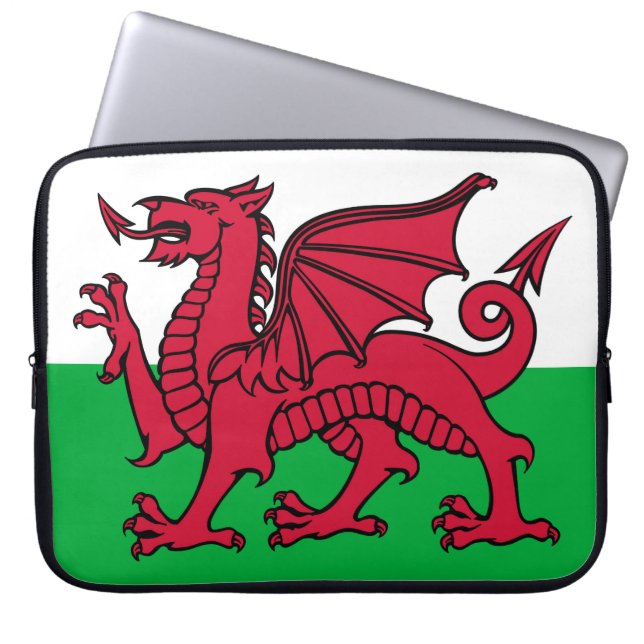 Waliser-Flaggenlaptopkasten Laptopschutzhülle (Vorderseite)