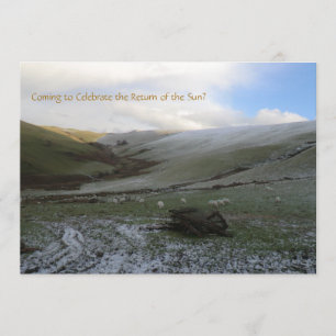 Waliser-Gebirgswinter-Sonnenwende-Party Einladung