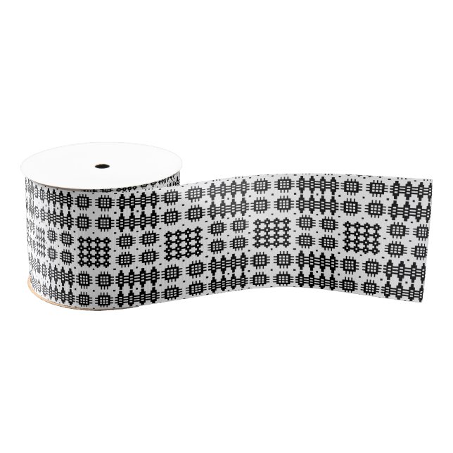 Waliser-Imitat-Tapisserie-Schwarzes, weißes Ripsband (Spule)