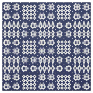 Waliser-Imitat-Tapisserie weißes ondark Blau Stoff