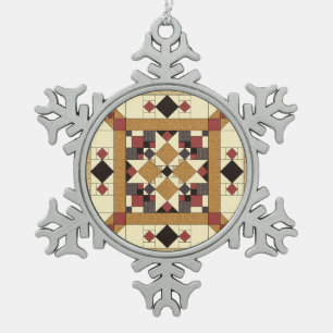 Waliser-Steppdecken-Baum-Verzierung des Schneeflocken Zinn-Ornament