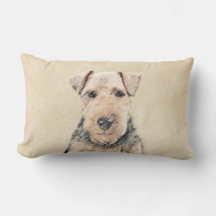 Waliser-Terrier-Malerei - niedliche ursprüngliche Lendenkissen