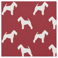 Waliser-Terrier-Silhouette-Muster-Rot