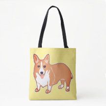 Walisercorgi-glückliche gelbe Taschen-Tasche