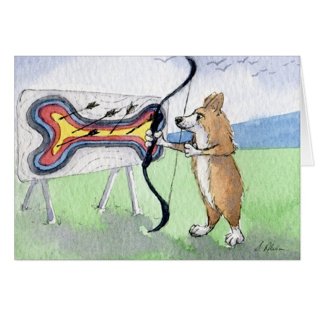 Walisercorgi-Hundebogenschießen (Vorderseite (Horizontal))