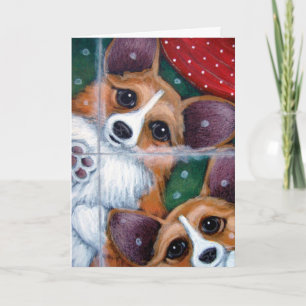 WALISERCORGI VERFOLGT FEIERTAG Karte