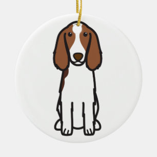 WaliserSpringerspaniel-HundeCartoon Keramik Ornament