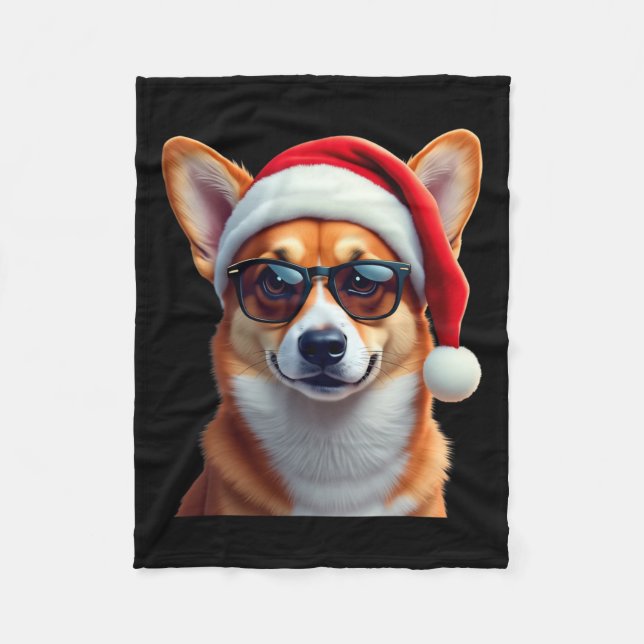 Walish Corgi Weihnachtskraut Weihnachten Weihnacht Fleecedecke (Vorderseite)