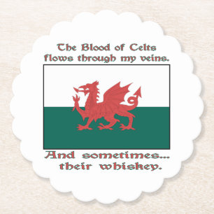 Walisisch Blut der Kelten fließt durch Adern Manch Untersetzer