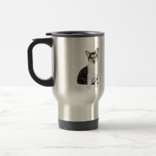 Walisische Corgi (dreifarbig) Reisebecher