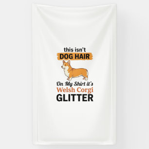 Walisische Corgi Glitter Lustiges Hunde Liebhaber Banner