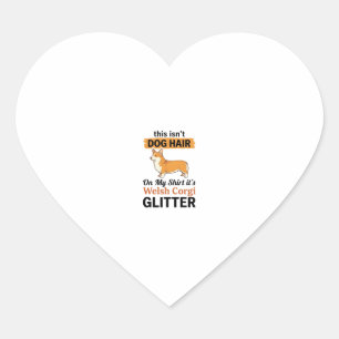 Walisische Corgi Glitter Lustiges Hunde Liebhaber Herz-Aufkleber