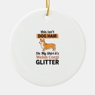 Walisische Corgi Glitter Lustiges Hunde Liebhaber Keramik Ornament