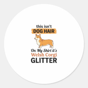 Walisische Corgi Glitter Lustiges Hunde Liebhaber Runder Aufkleber