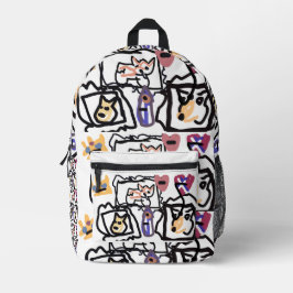 Walisische Corgi-Herzen  Bedruckter Rucksack