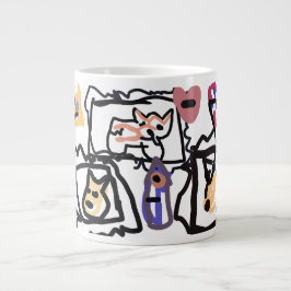 Walisische Corgi-Herzen  Jumbo-Tasse