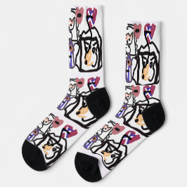 Walisische Corgi-Herzen  Socken