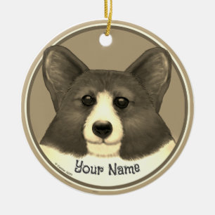 Walisische Corgi-Hund Keramik Ornament