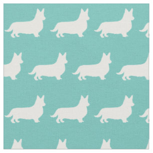 Walisische Corgi-Hund-Silhouette Haustier Pembroke Stoff