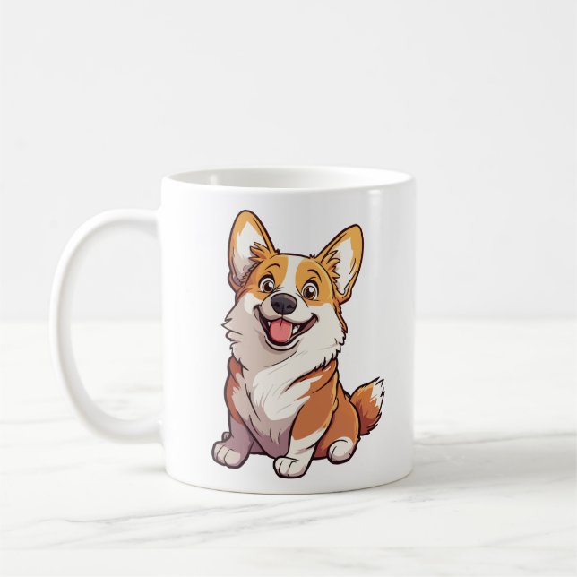 Walisische Corgi-Hundetasse Kaffeetasse (Links)