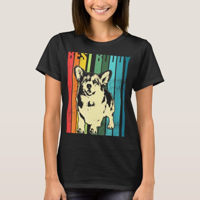 Walisische Corgi-Kunstwerke T-Shirt (Vorderseite)