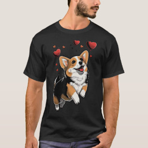 Walisische Corgi Liebe Herz für Valentinstag Walis T-Shirt
