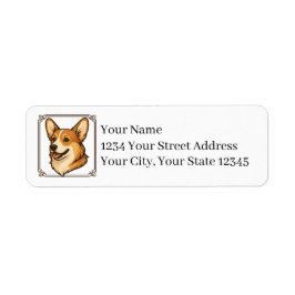 Walisische Corgi-Rücksende-Adressetiketten