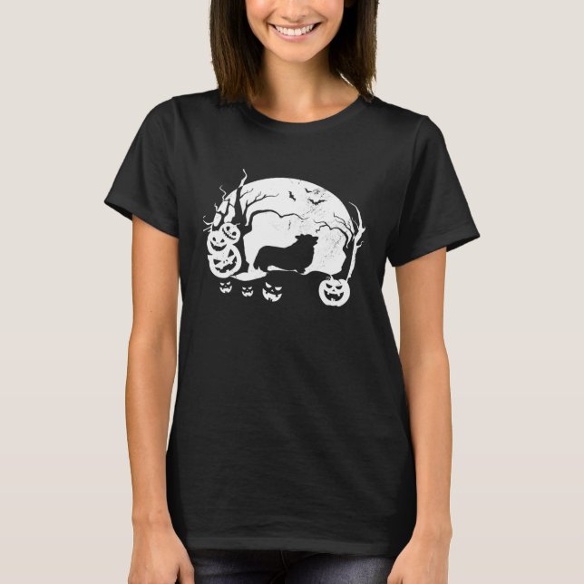 Walisische Corgis Halloween T-Shirt (Vorderseite)