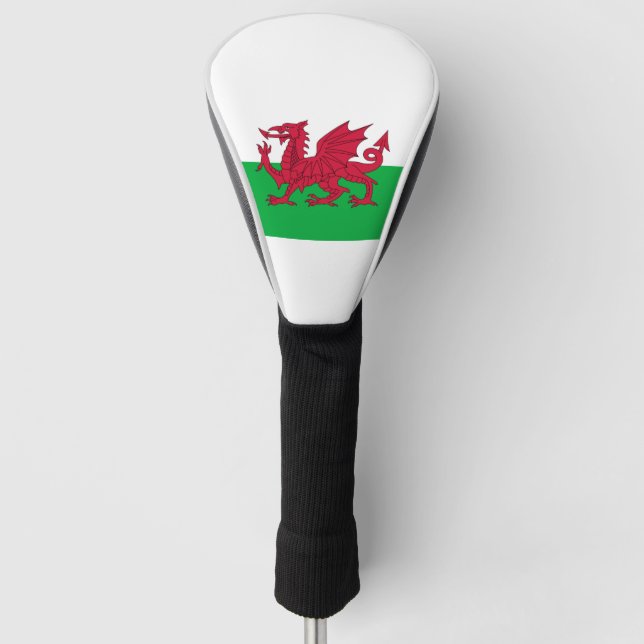 Walisische Drachenflagge Golf Headcover (Vorderseite)