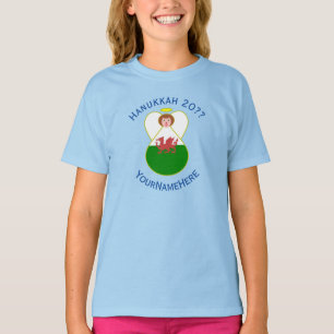 Walisische Engels-Hanukkah-Flagge Personalisiertes T-Shirt