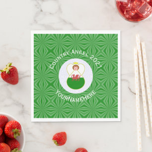 Walisische Engels Weihnachtsflagge Personalisiert Serviette