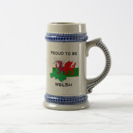 Walisische FLAG WALES Roter Drache Bierglas