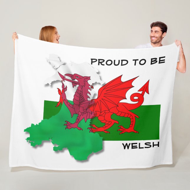 Walisische FLAG WALES Roter Drache Fleecedecke (Beispiel)