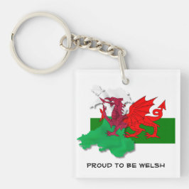 Walisische FLAG WALES Roter Drache Schlüsselanhänger