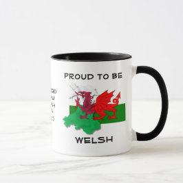 Walisische FLAG WALES Roter Drache Tasse