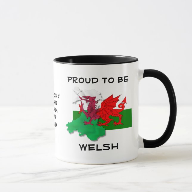 Walisische FLAG WALES Roter Drache Tasse (Rechts)