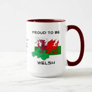 Walisische FLAG WALES Roter Drache Tasse