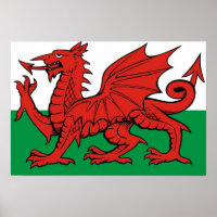 Walisische Flagge, "Cymru am byth", Der rote Drach
