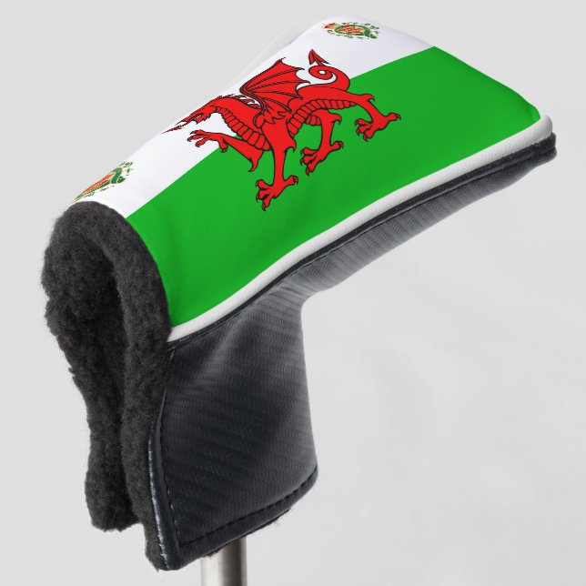 Walisische Flagge Golf Headcover (3/4 Vorderseite)