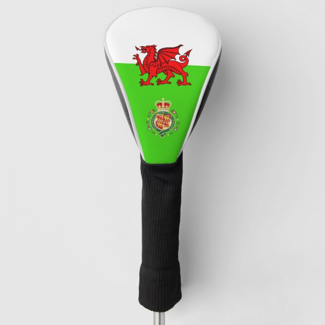 Walisische Flagge Golf Headcover (Vorderseite)