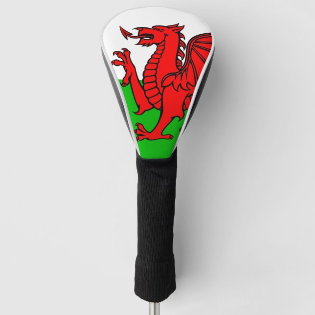 Walisische Flagge Golf Headcover (Vorderseite)