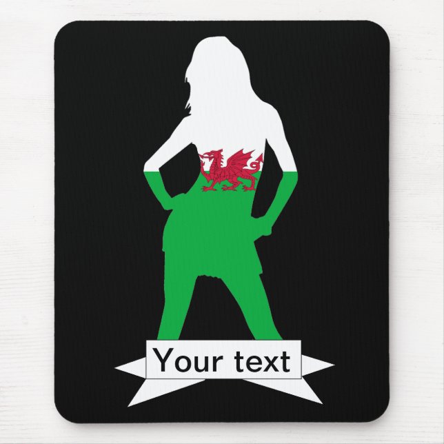 walisische Flagge Mousepad (Vorne)