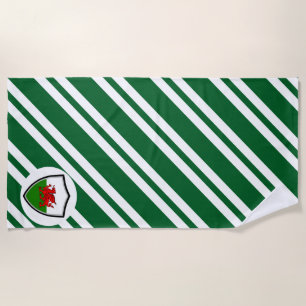 Walisische Flagge Strandtuch