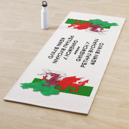 Walisische Flagge Wales ST DAVID QUOTE White Yogamatte