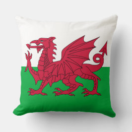 Walisische Flagge (Wales) (walisischer Drache) Kissen