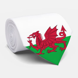 Walisische Flagge (Wales) (walisischer Drache) Krawatte
