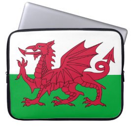 Walisische Flagge (Wales) (walisischer Drache) Laptopschutzhülle