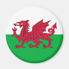 Walisische Flagge (Wales) (walisischer Drache) Magnet