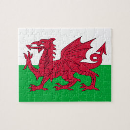 Walisische Flagge (Wales) (walisischer Drache) Puzzle