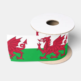 Walisische Flagge (Wales) (walisischer Drache) Satinband